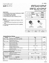 DataSheet IRFS4010PbF pdf